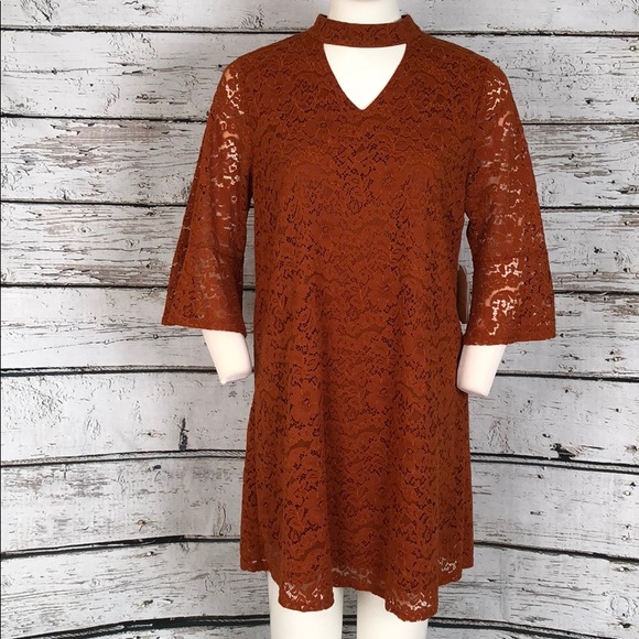 Altar'd State Dresses & Skirts - NWT Altar’d State Bell Sleeve Lace Mini Dress sz M